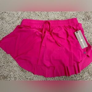 Harmony & Balance Hot Pink Ribbed Active Skort Size L NWT